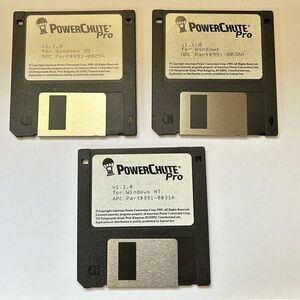 Powerchute Pro 991-0029A 991-0030A 991-0031A 1995 Software Floppy Disk 3PC Set